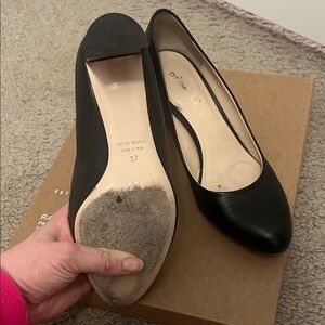 Elegant Black Leather Heels